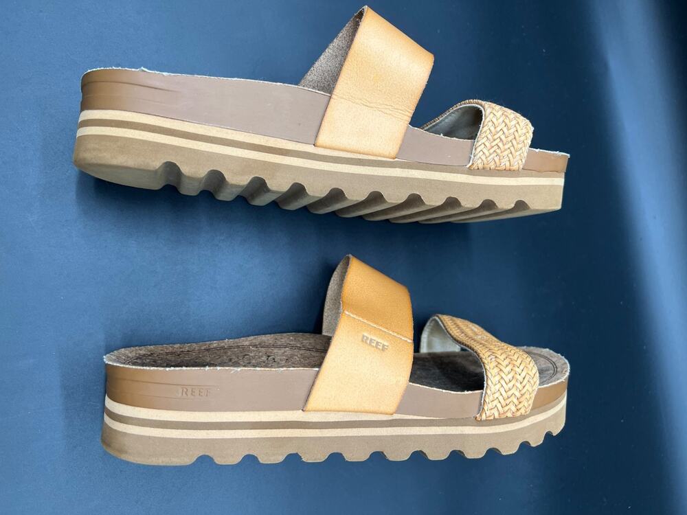 Reef Cushion Vista Hi slides Natural‎ Braid womens 10 #006